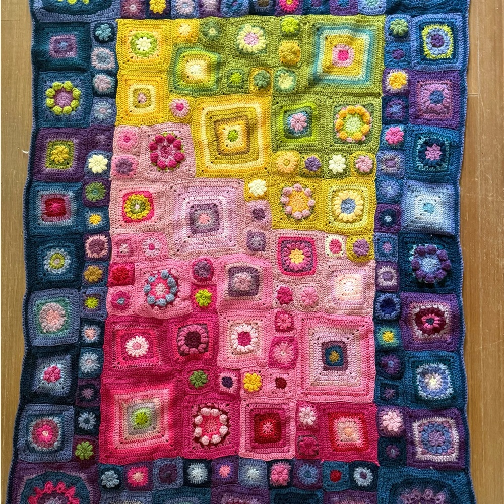 Colorful Crochet Art Blanket